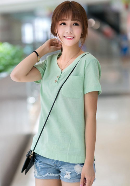 Two Button Casual Tee